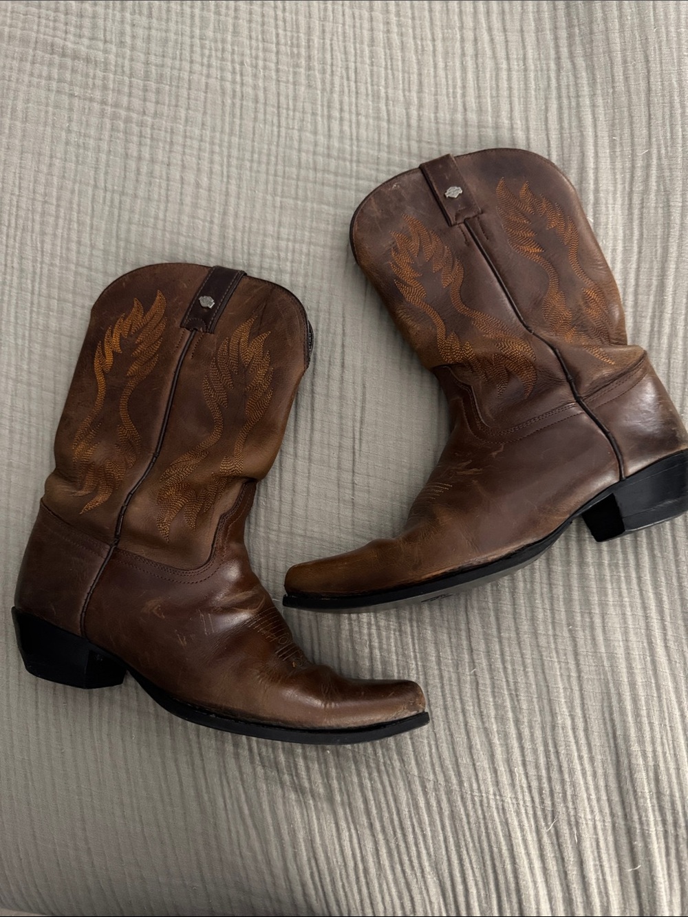 Harley-Davidson Women’s Western Cowboy Boots — Size 7.5, Brown Leather